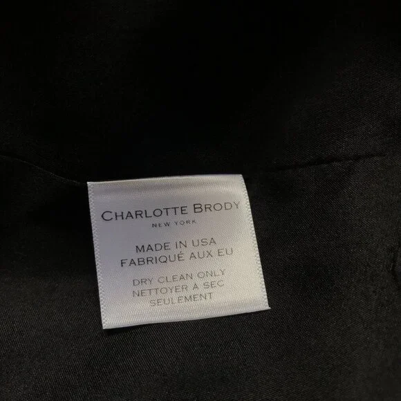 Charlotte Brody Cascade Ruffle Midi Skirt Womens 8 Black Gold High Rise Tiered